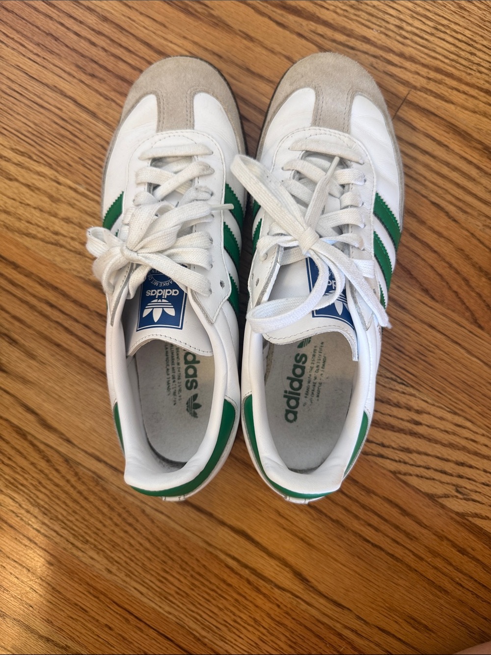 adidas White & Green Classic sambas - Picture 4 of 6
